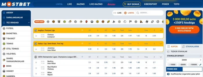 Mostbetuz – sportga tikish bo‘yicha yetakchi onlayn platforma